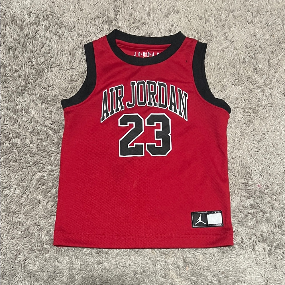 Toddler/Kids Jordan Red and Black Jersey Tank